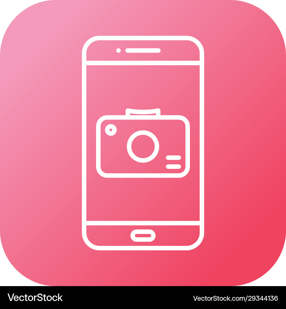 Unique camera app line icon Vector Image