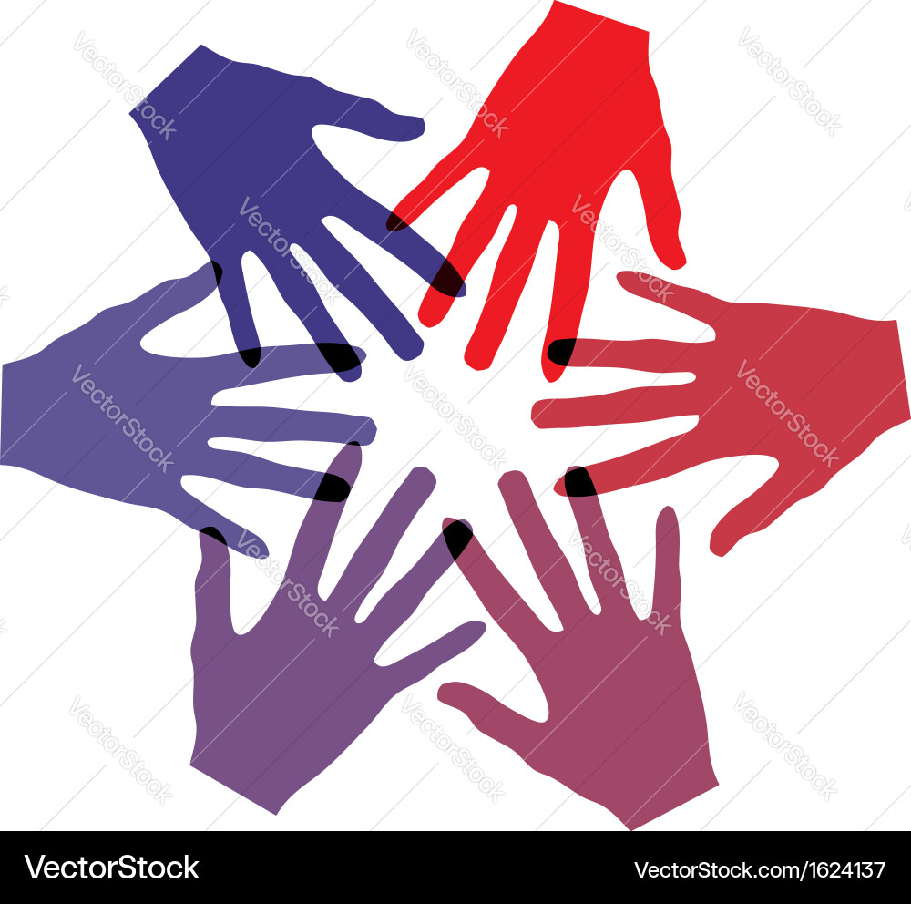 Collaboration and Unity vector image
