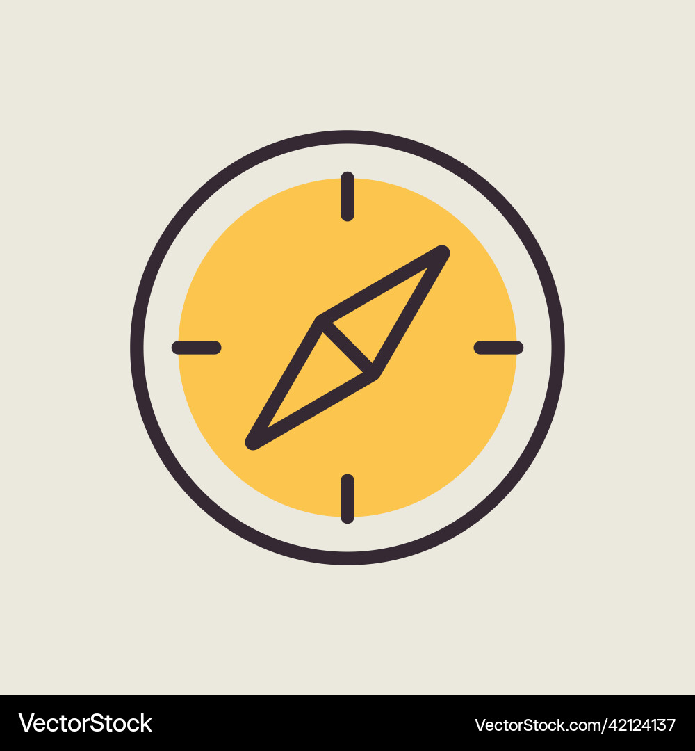 Compas isolated icon navigation sign graph Vector Image
