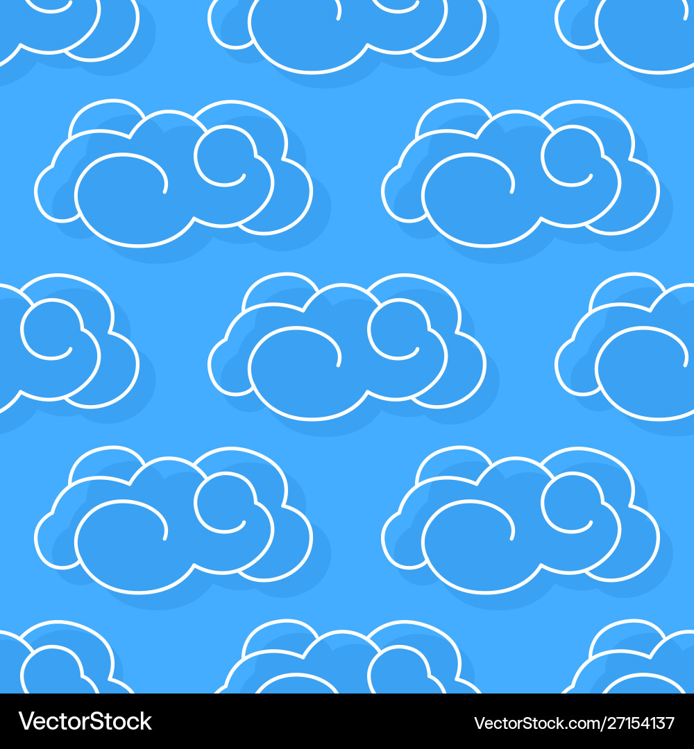 Cute clouds seamless pattern design element can Cute clouds seamless pattern design element can vector image