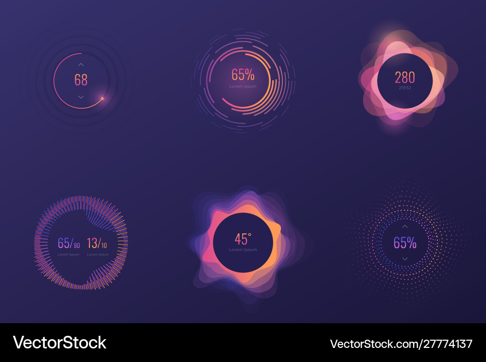 Dashboard Control Knob UI Icon vector image