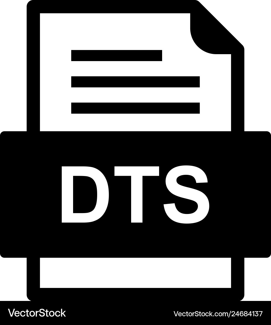 Dts file document icon vector image