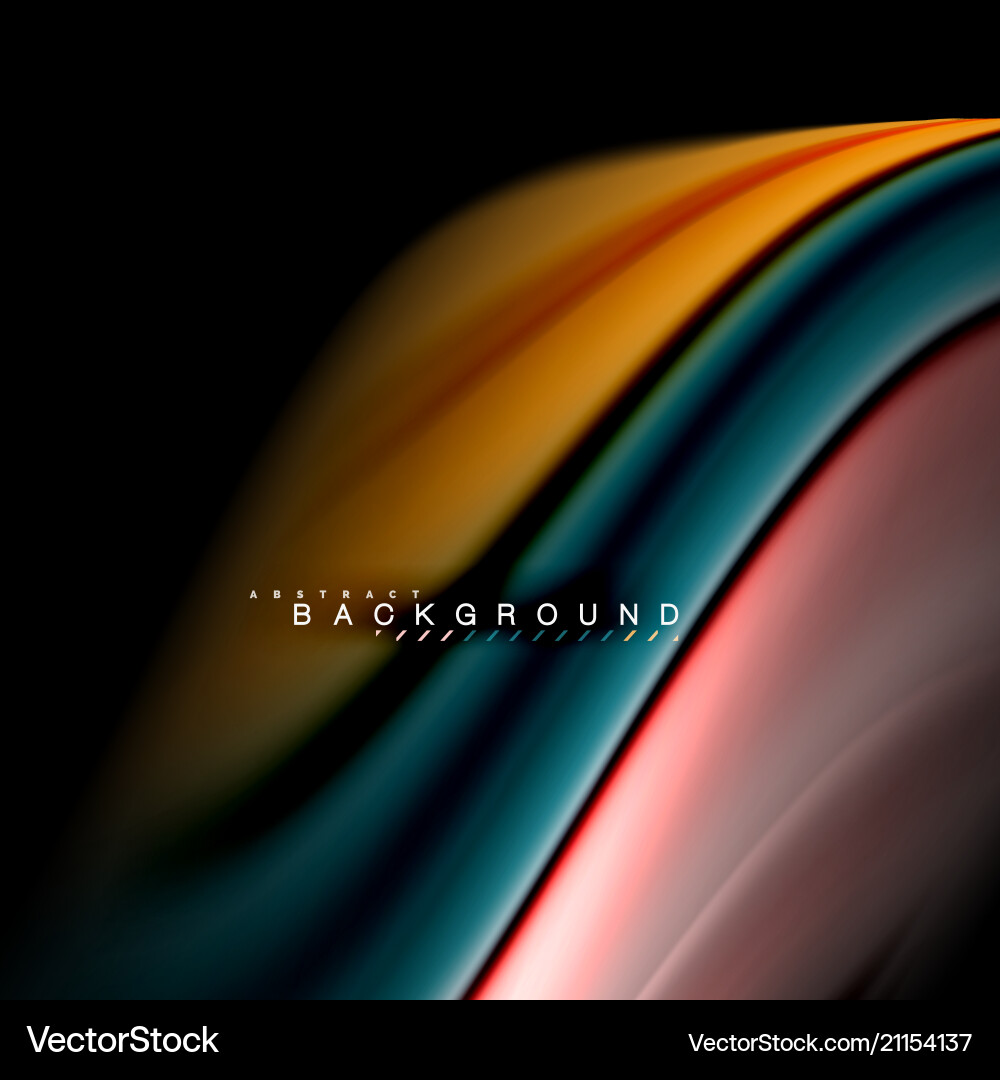 Fluid Color Wave Abstract Background Vector Image