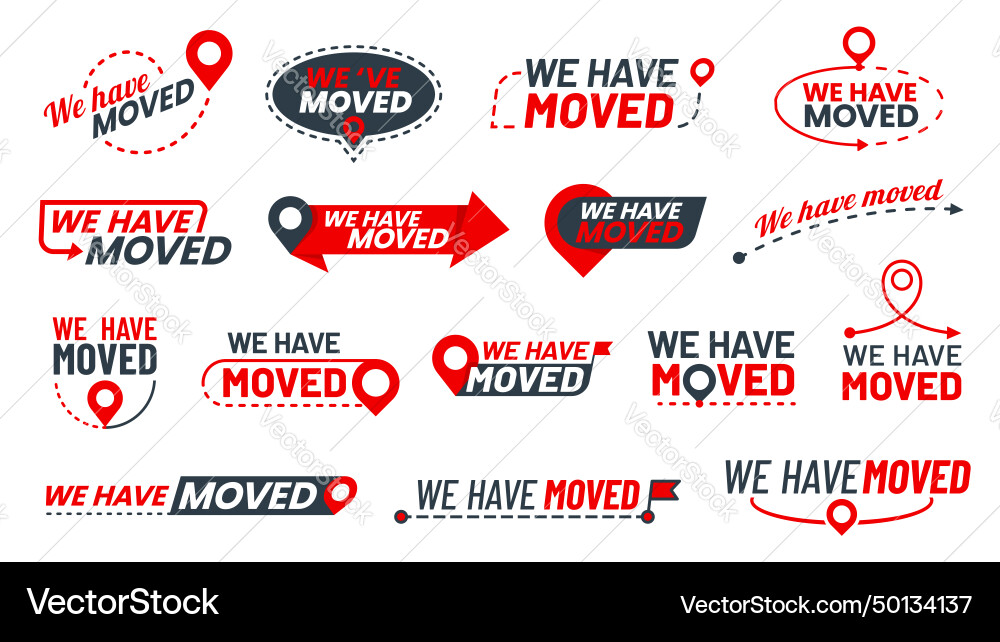 Have move icons we moved symbols set vector image