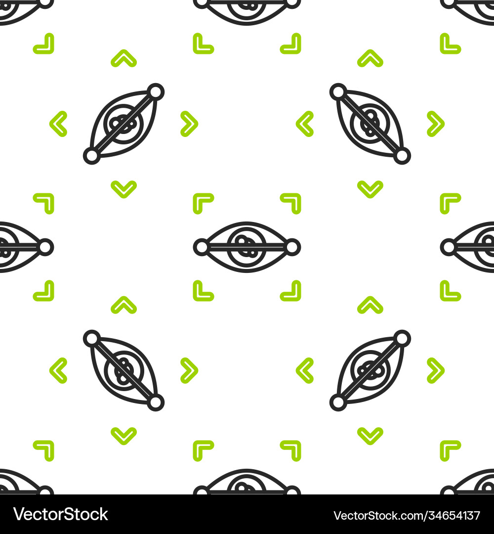 Line eye scan icon isolated seamless pattern Line eye scan icon isolated seamless pattern vector image