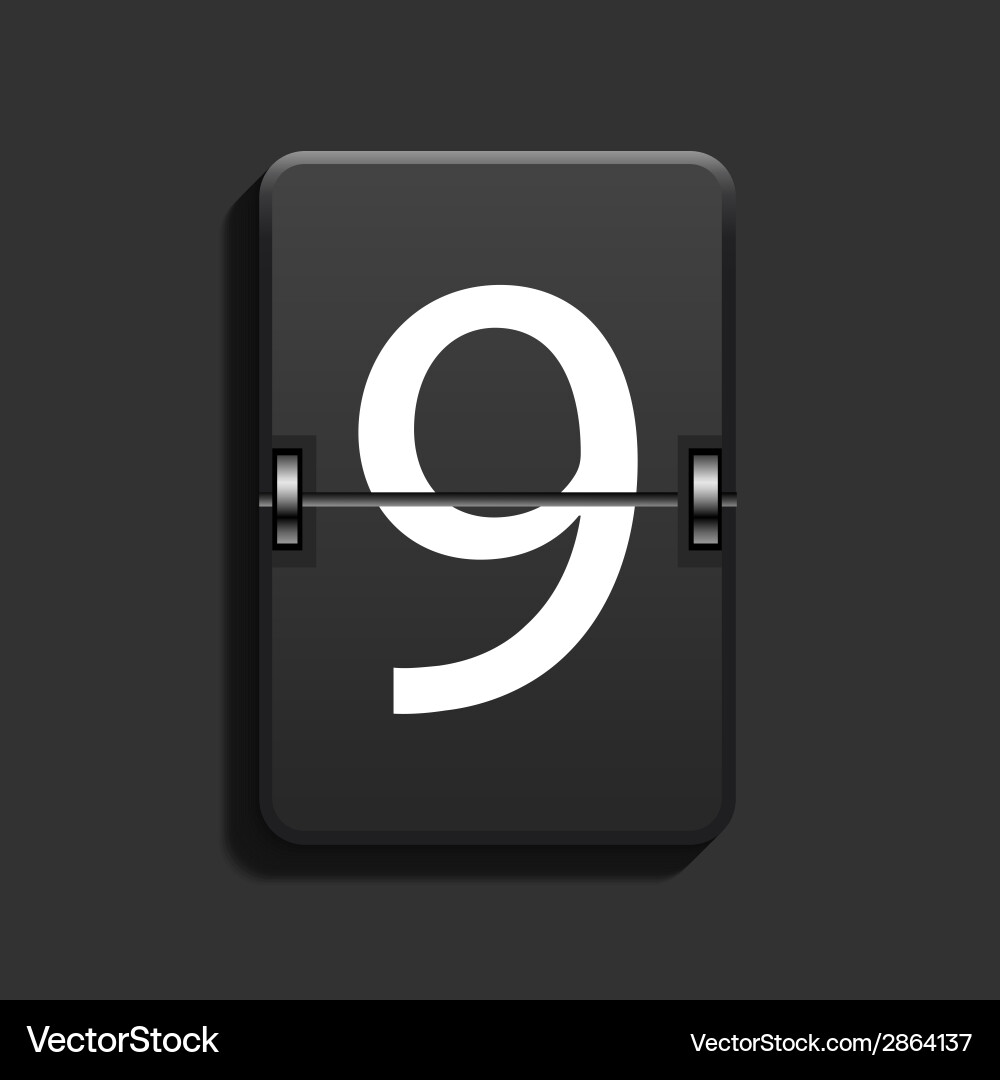 Modern numeric scoreboard with shadow vector image