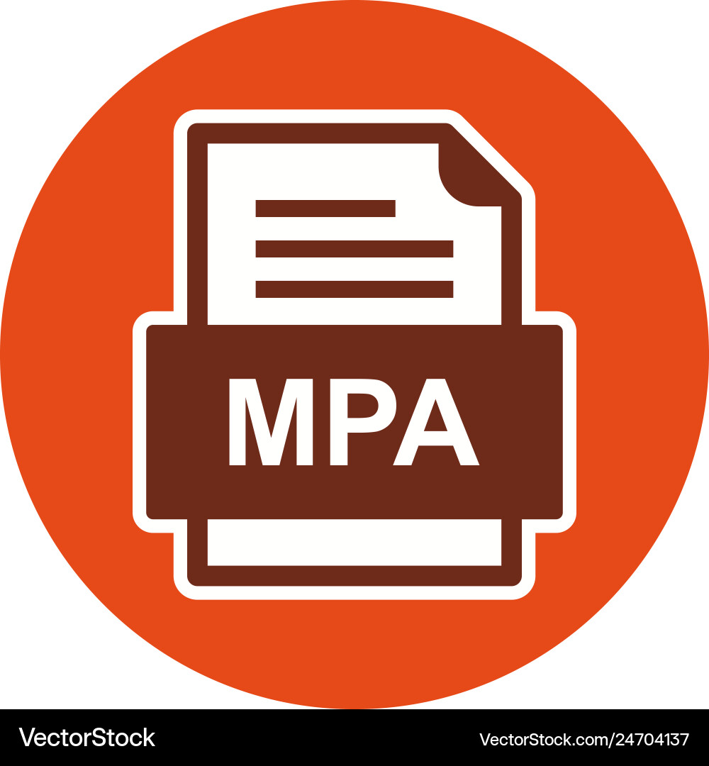 Mpa file document icon vector image