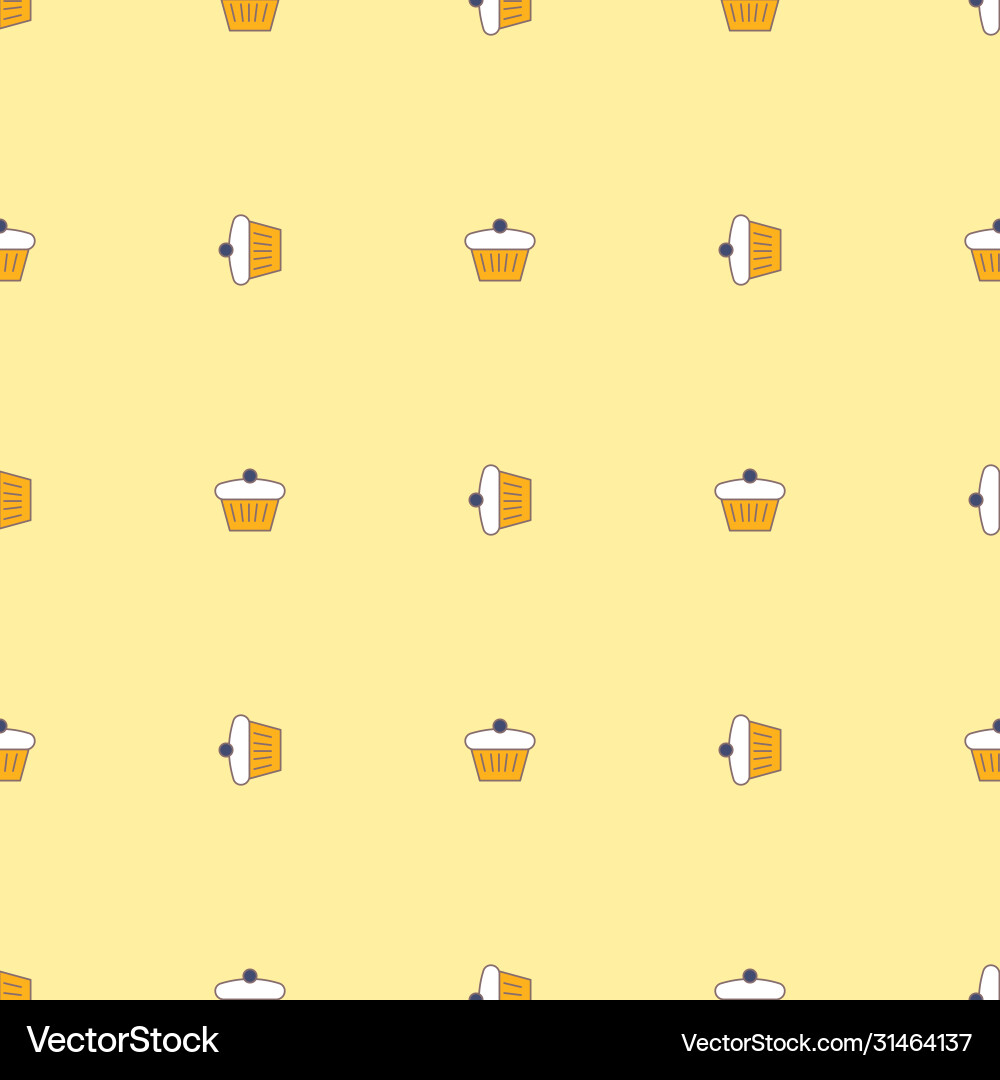Seamless pattern with simple cupcake icons Seamless pattern with simple cupcake icons Vector Image