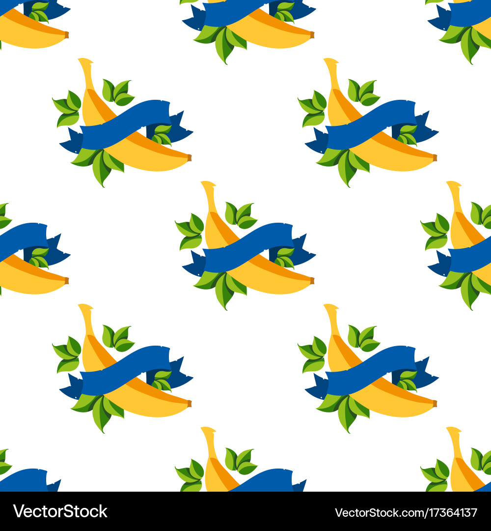 Seamless pattern with the image of bananas vector image