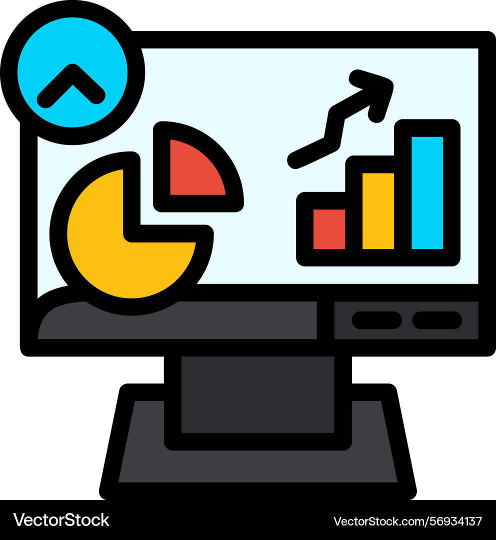 Session duration line filled style icon design Vector Image