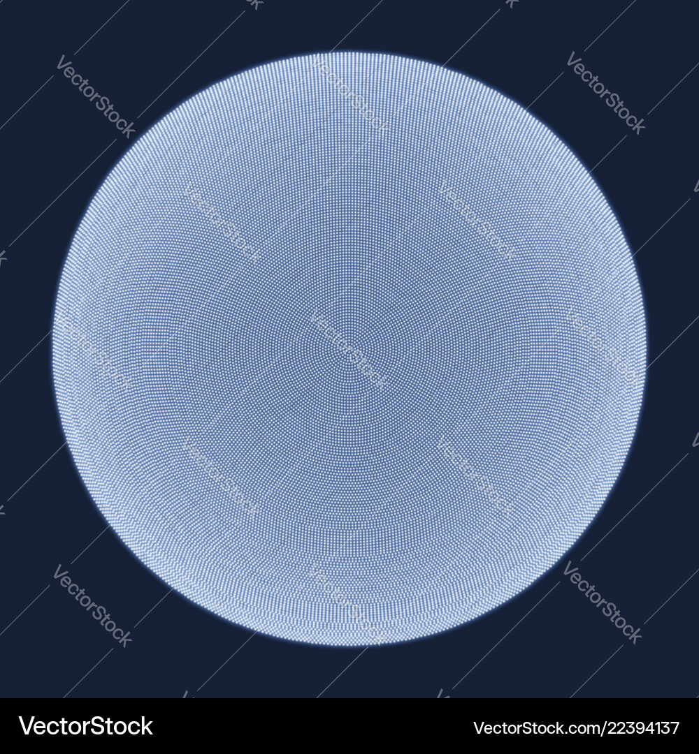 Sphere consisting of points abstract globe vector image