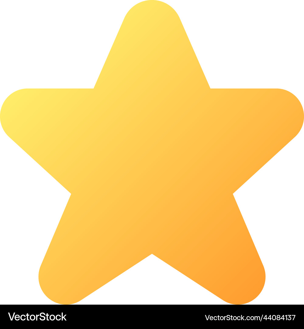 Star pixel perfect flat gradient color ui icon Vector Image