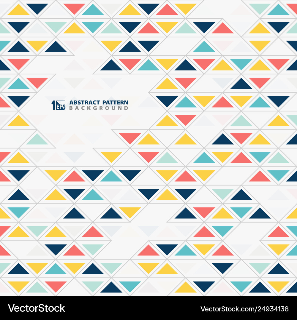 Abstract colorful triangles pattern design Abstract colorful triangles pattern design vector image