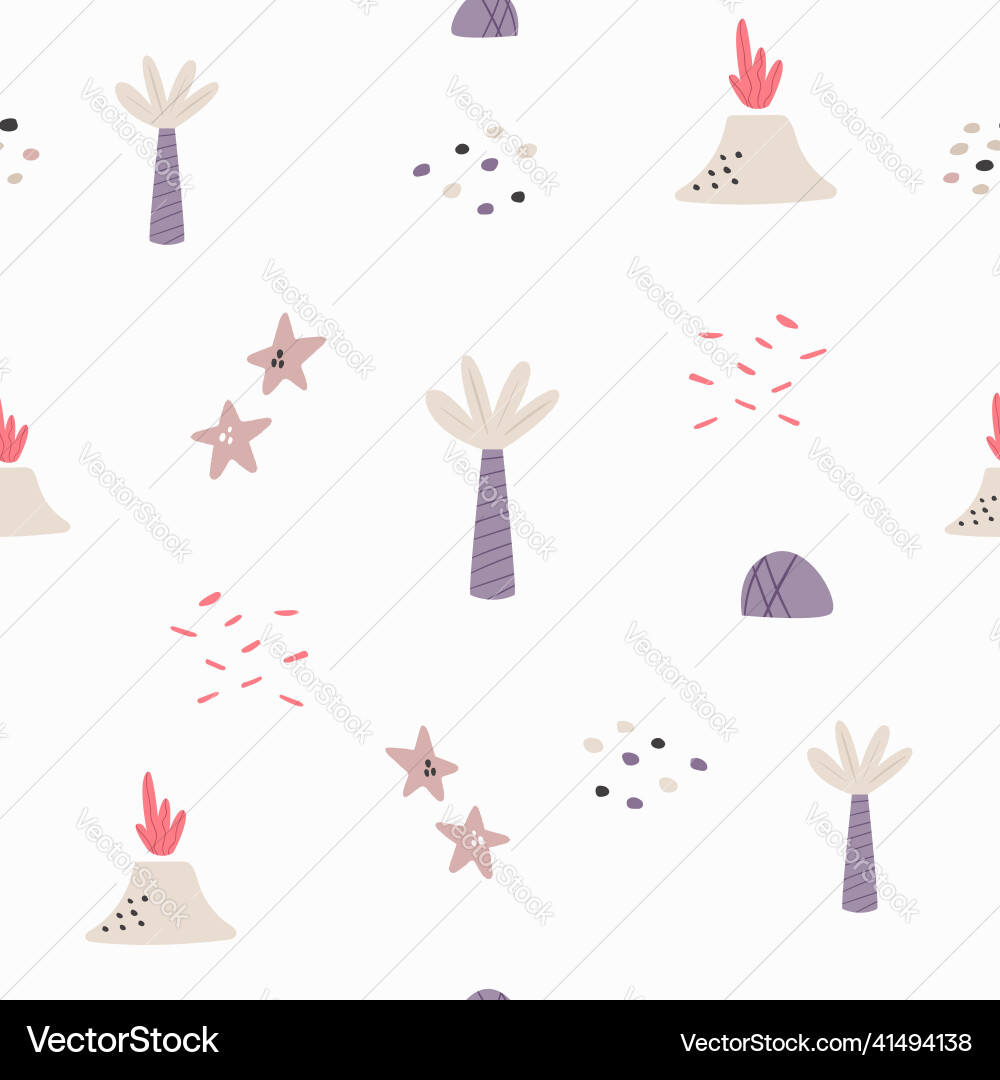 Abstract seamless pattern with hand drawn elements Vector Image
