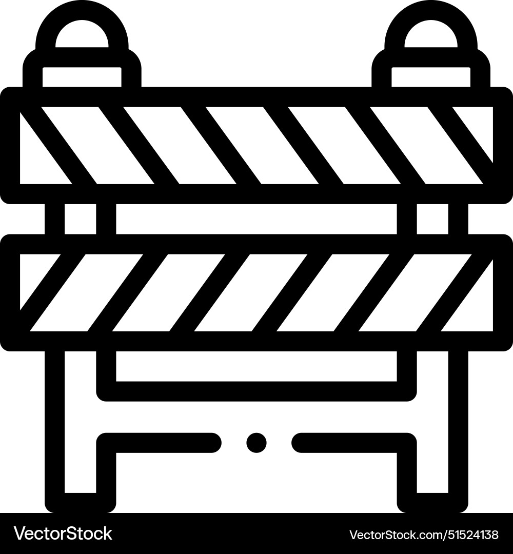 Barrier icon thin linear style design isolated Barrier icon thin linear style design isolated Vector Image