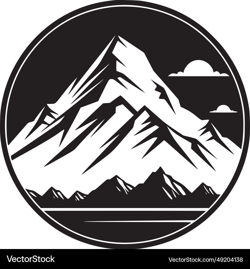 Berge - hochwertiges Logo ideal für T-Shirt Berge - hochwertiges Logo ideal für T-Shirt vektorbild