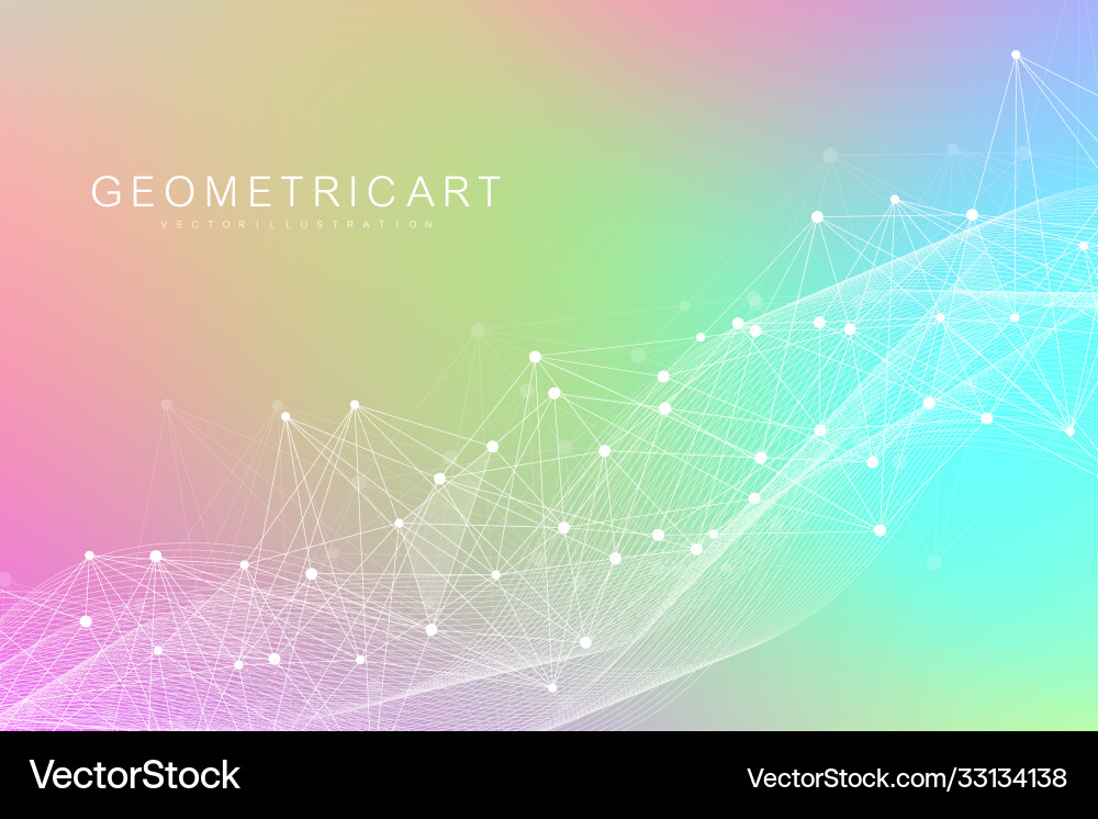 Geometric abstract background with connected line Geometric abstract background with connected line Vector Image