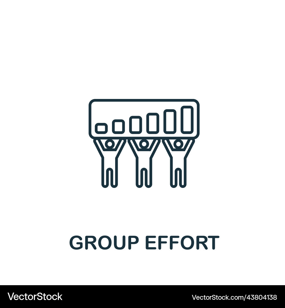 Group effort icon line simple for templates Group effort icon line simple for templates vector image
