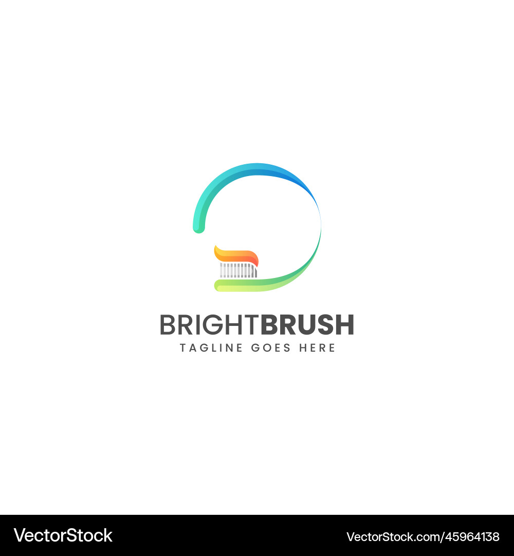 Logo helle Pinsel Gradient bunten Stil Logo helle Pinsel Gradient bunten Stil vektorbild