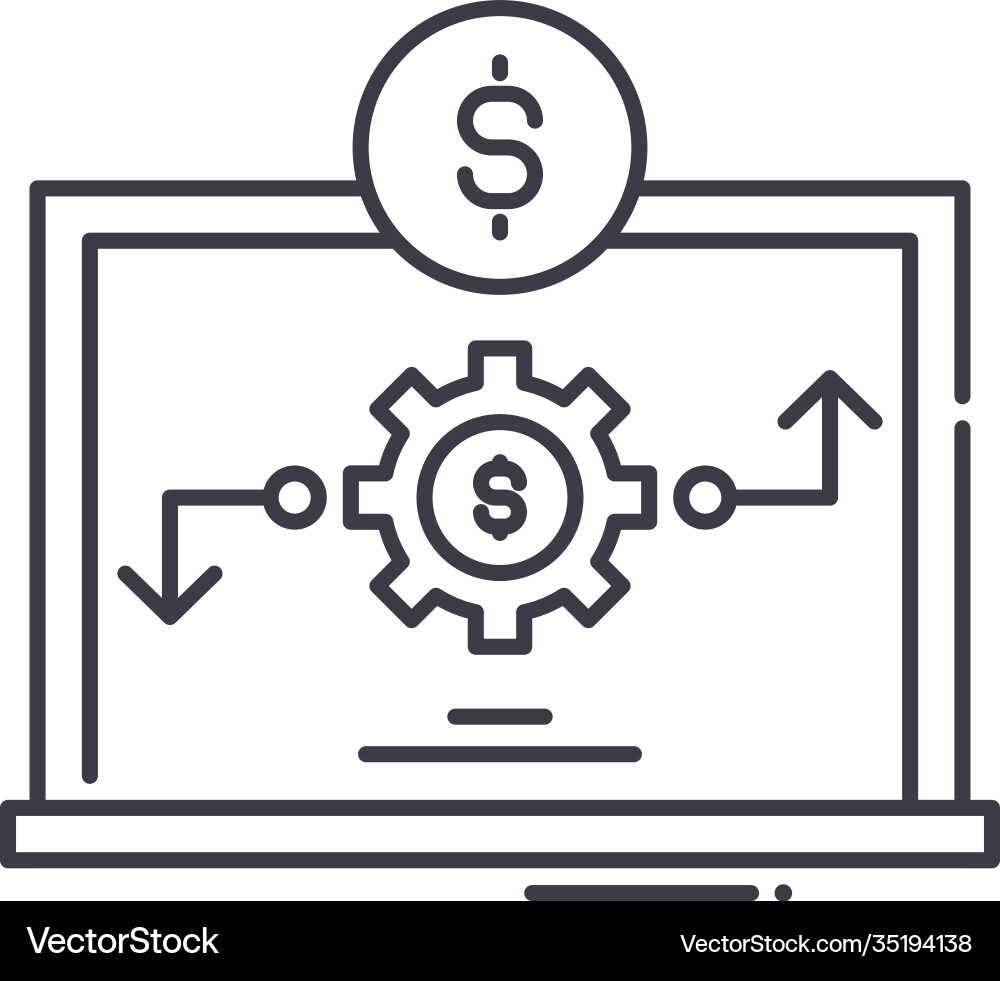 Optimization method icon linear isolated Optimization method icon linear isolated Vector Image