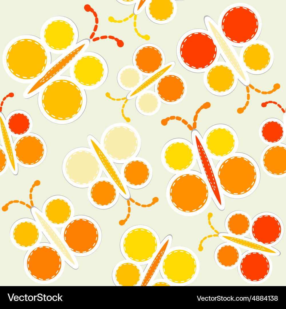 Seamless pattern with butterflies Vector Image
