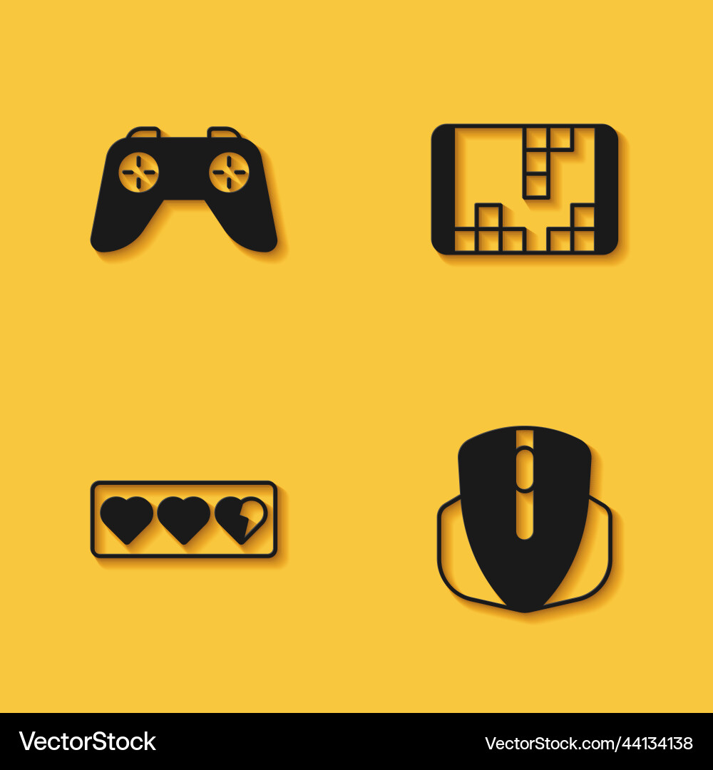 Set game controller or joystick computer mouse Vector Image
