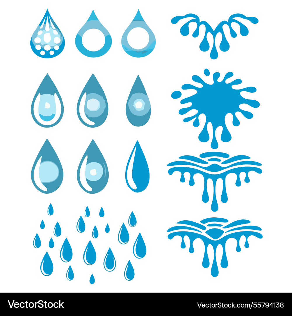 Water drop Royalty Free Vector Image - VectorStock