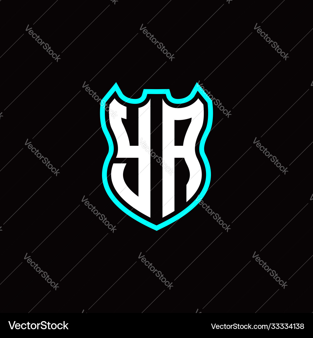 Y a initial logo design with shield shape Y a initial logo design with shield shape Vector Image