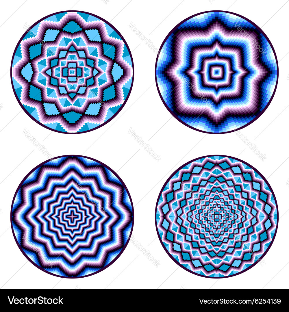 A set of design circle elements vector image