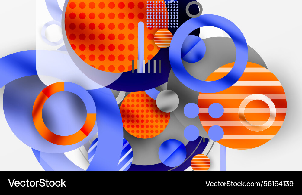 Abstract composition overlapping circles dots Abstract composition overlapping circles dots vector image