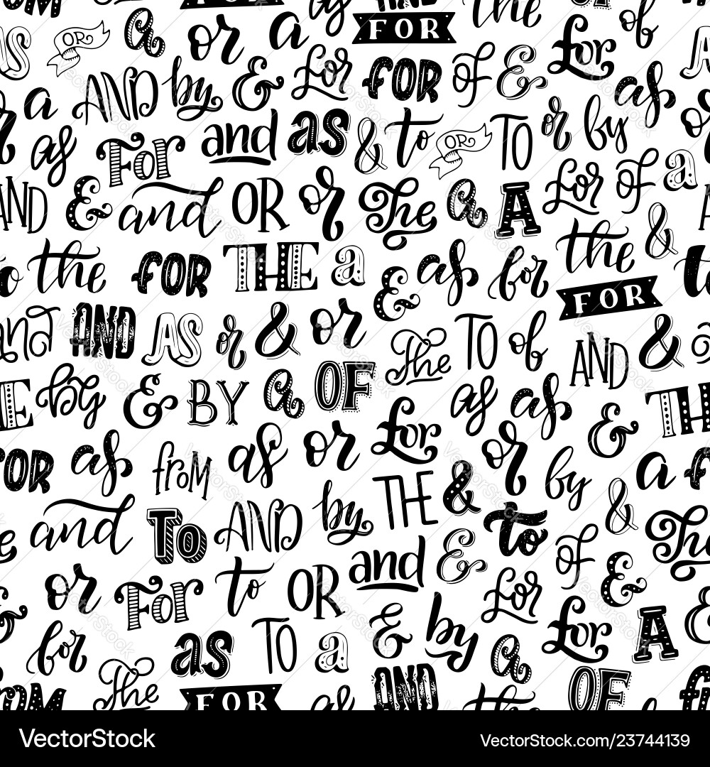 Articles & Amperands Pattern vector image