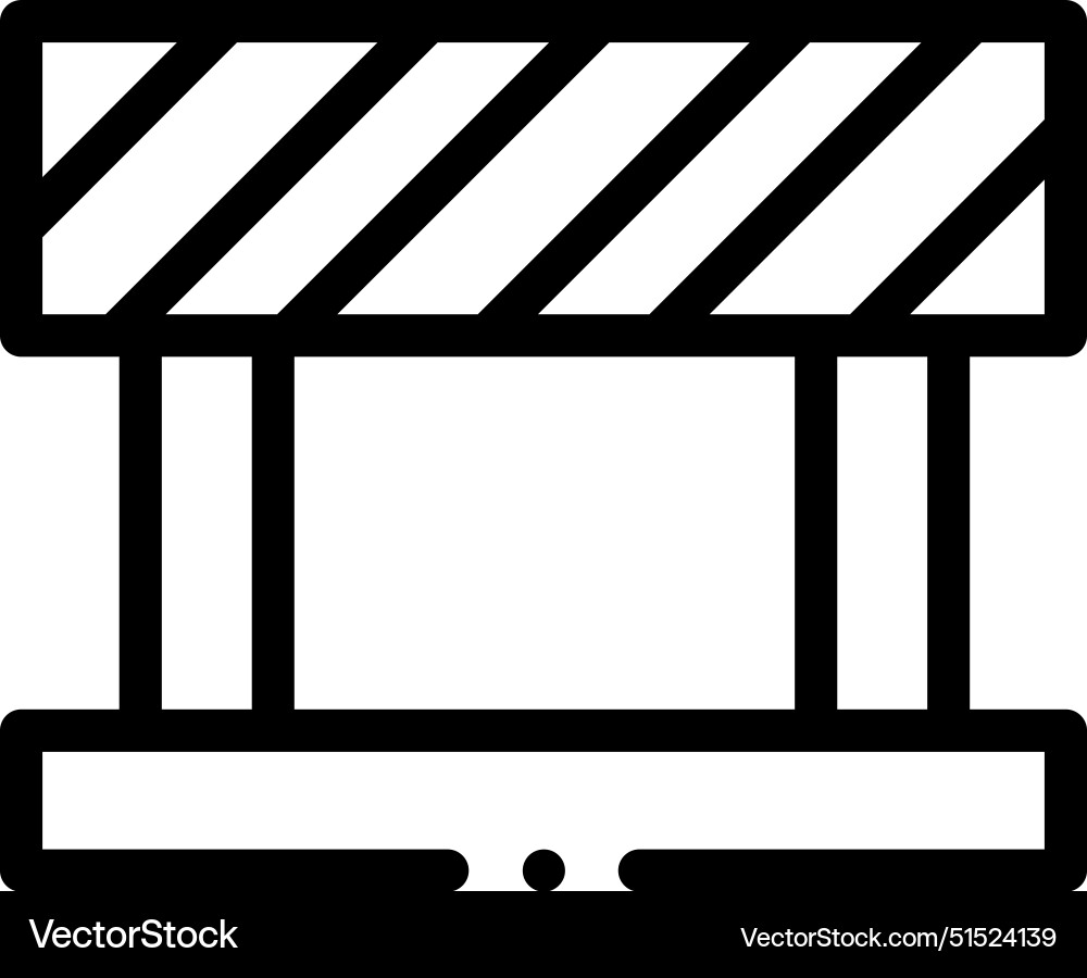Barrier icon thin linear style design isolated Barrier icon thin linear style design isolated vector image