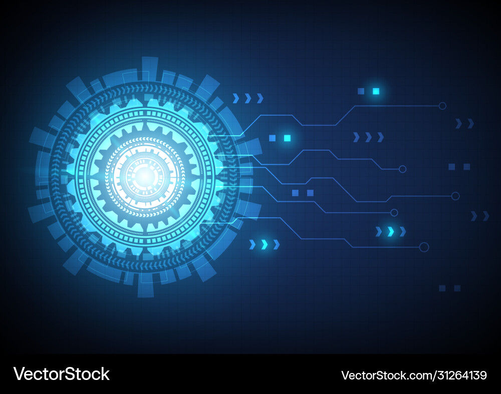 Circuit technology background with hi-tech Circuit technology background with hi-tech vector image