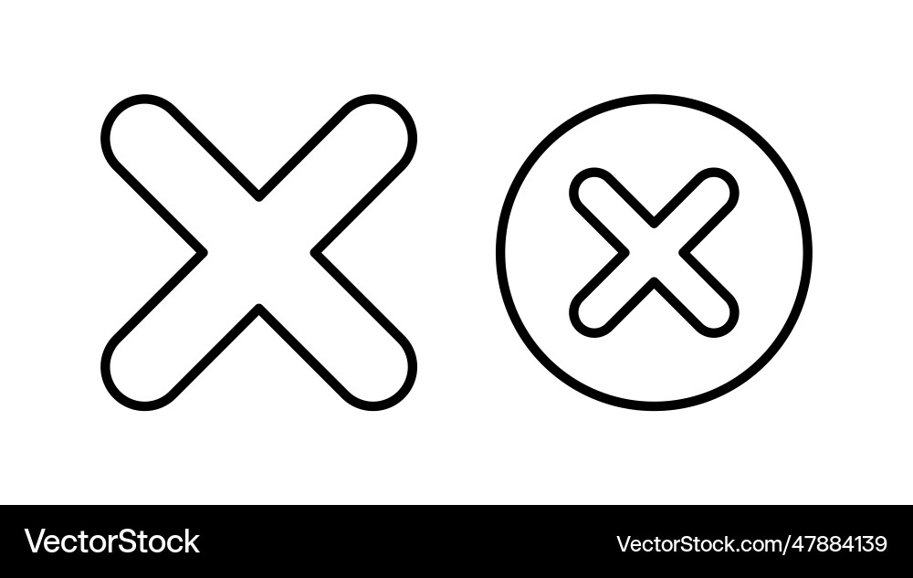 Close icon delete remove cancel exit symbol vector image