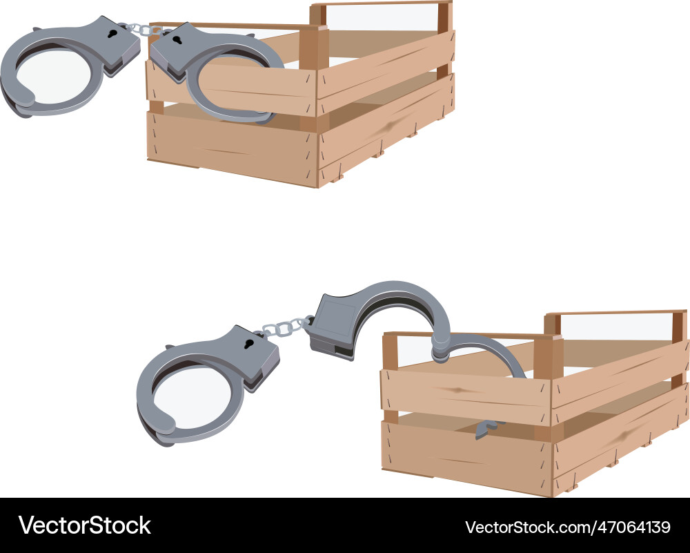 Closed and open symbol box crate for pick-up Vector Image
