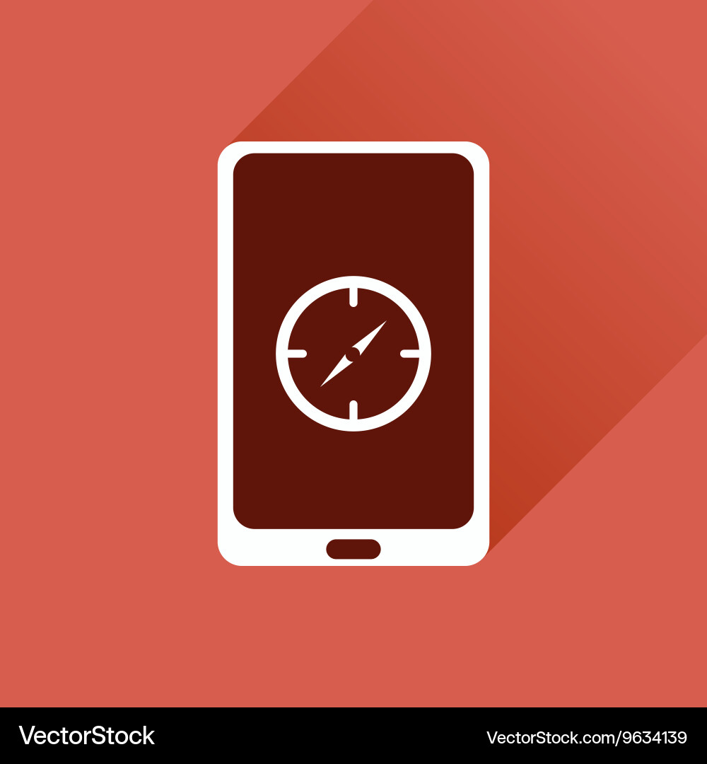 Flat web icon with long shadow mobile navigation Vector Image