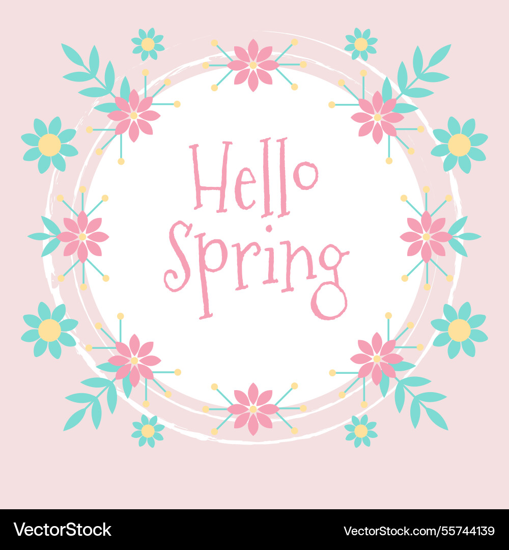 Hello spring background Vector Image
