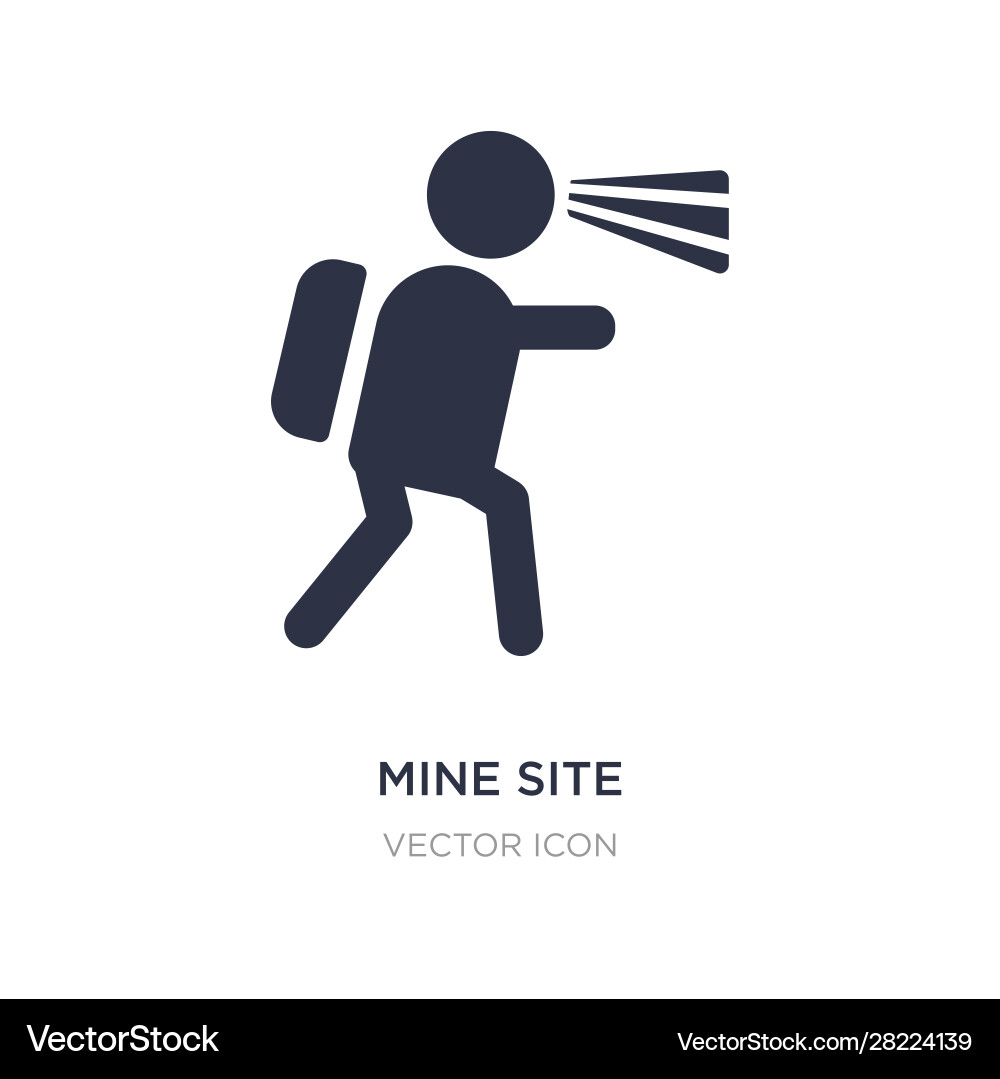 Mine site icon on white background simple element Mine site icon on white background simple element vector image