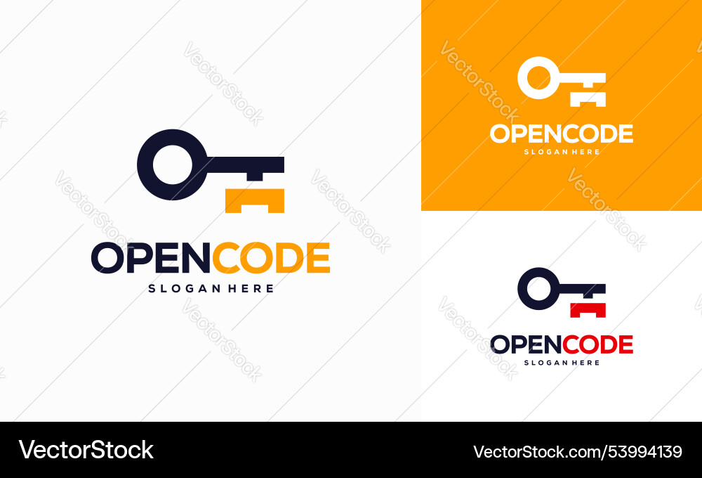 Open Code Logo Designs Konzept-Code-Technologie Open Code Logo Designs Konzept-Code-Technologie vektorbild