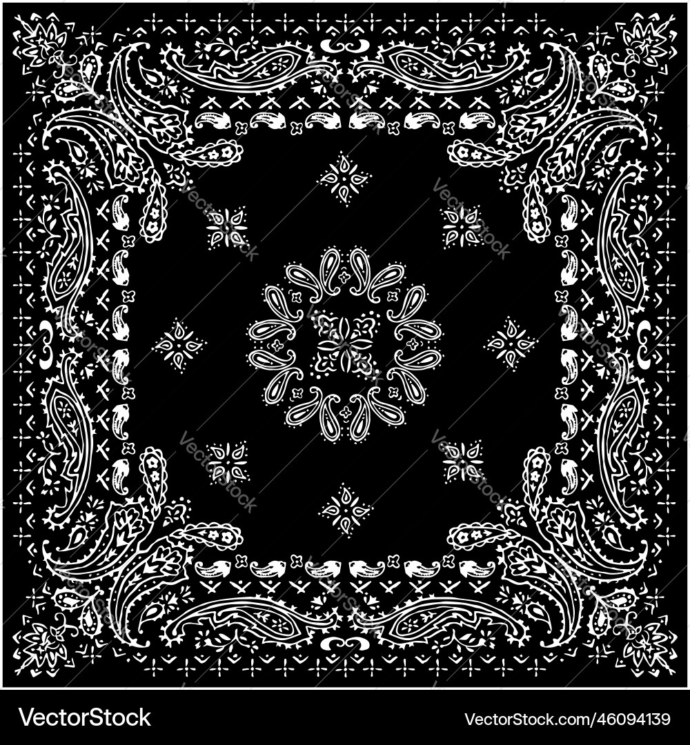 Paisley textile pattern for bandana Paisley textile pattern for bandana vector image