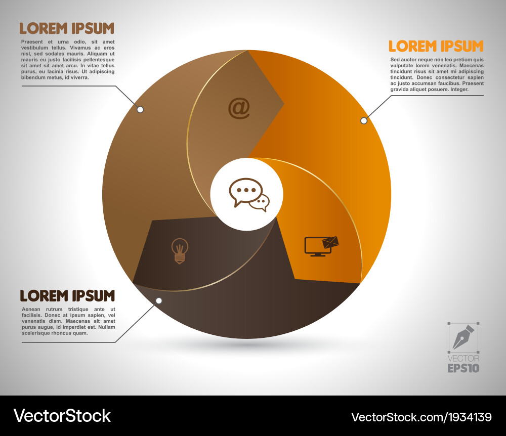 Rotating Icon Circle with Business Concepts vector image