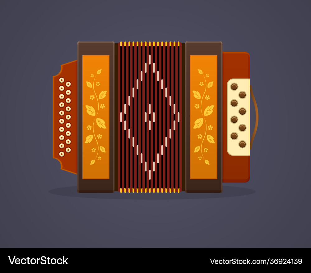 Russian culture music modern musical instrument Russian culture music modern musical instrument vector image