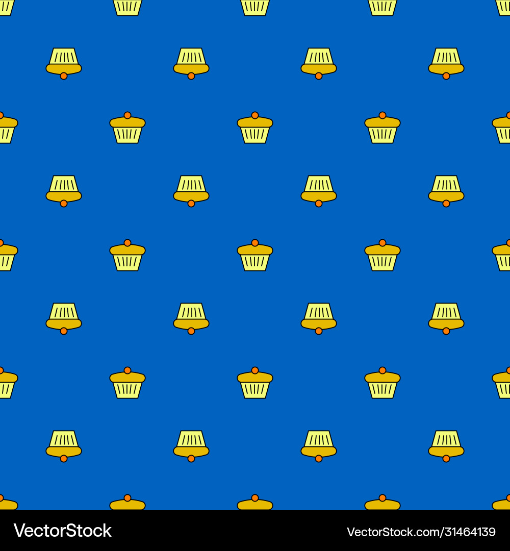 Seamless pattern with simple cupcake icons Vector Image