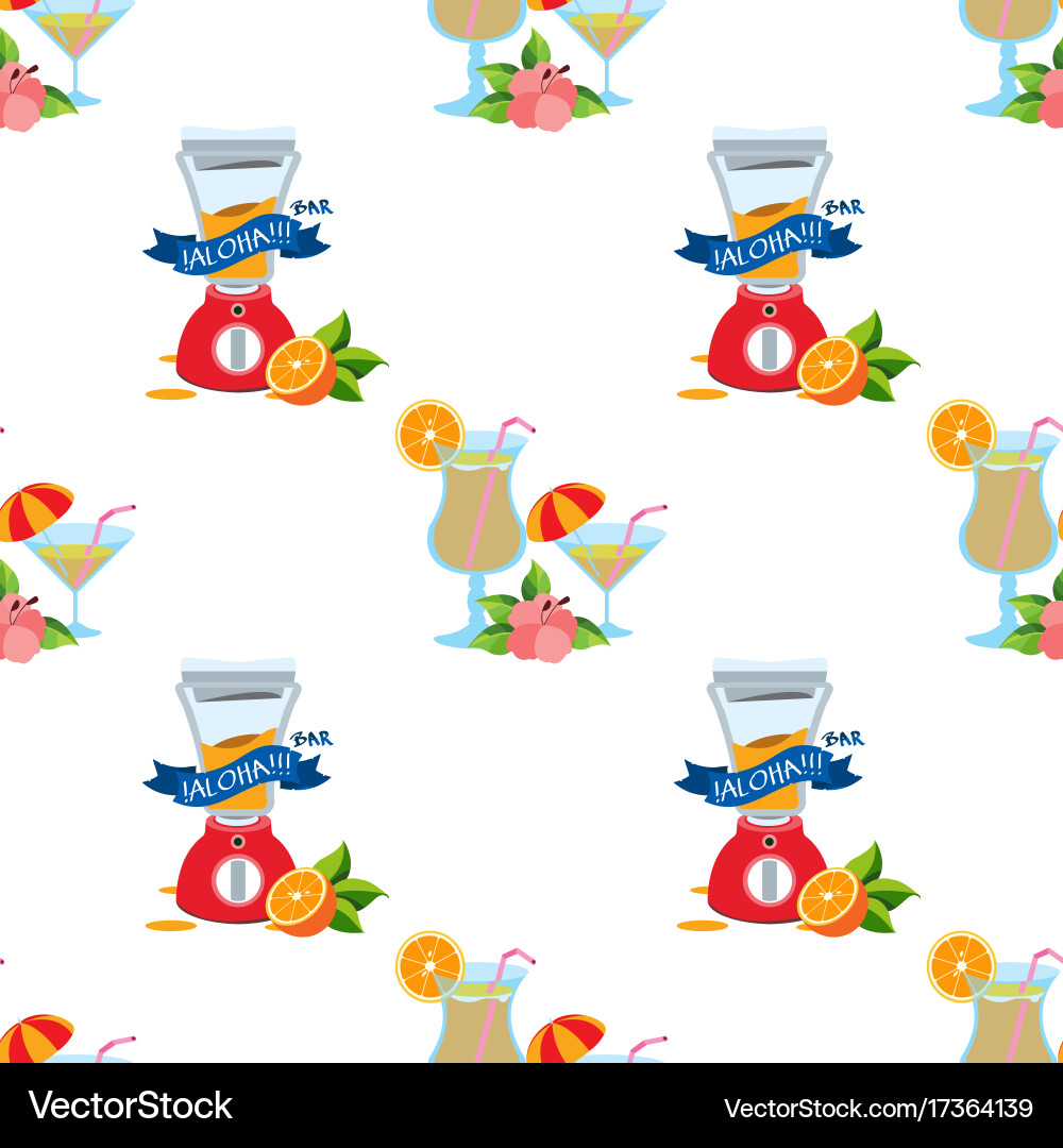Seamless pattern with the image of a juicer vector image