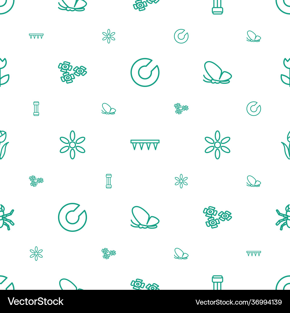 Spring icons pattern seamless white background vector image