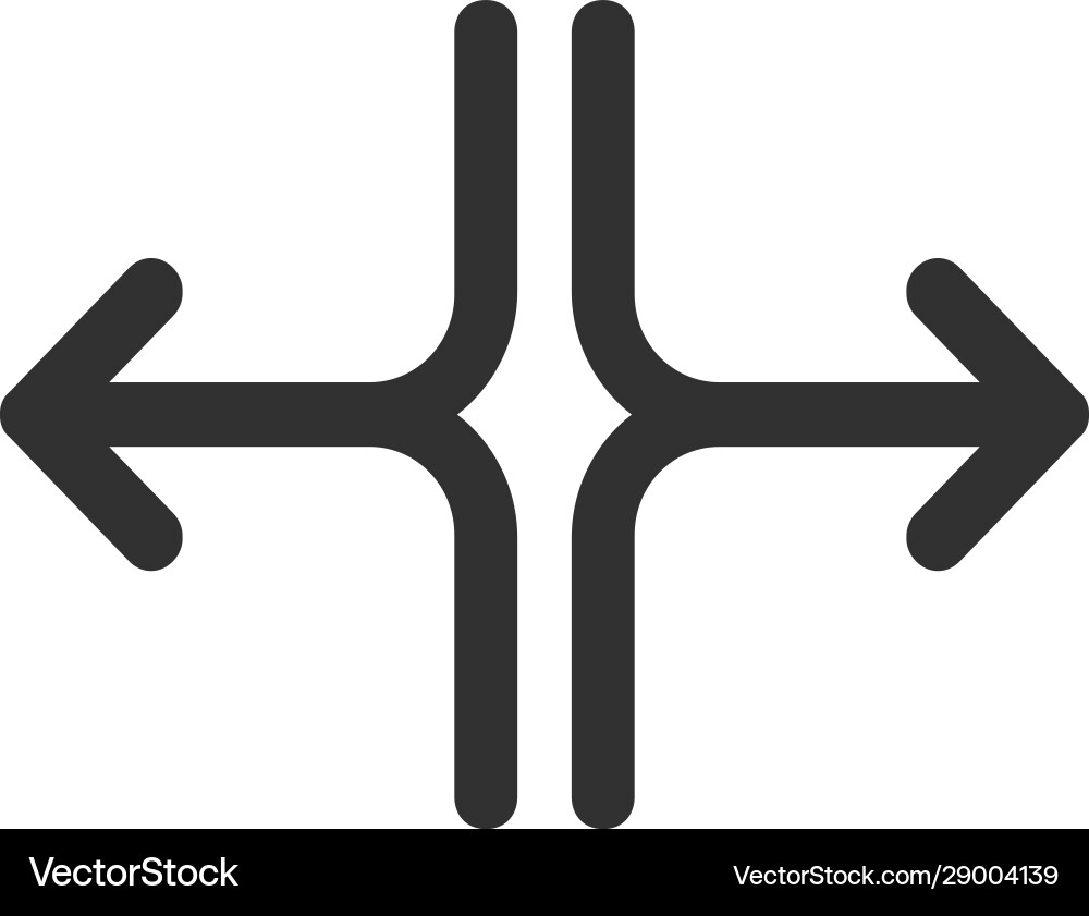 Two way or side arrow in different direaction vector image