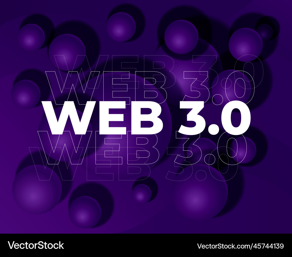 Web 30 or web3 internet Web 30 or web3 internet vector image