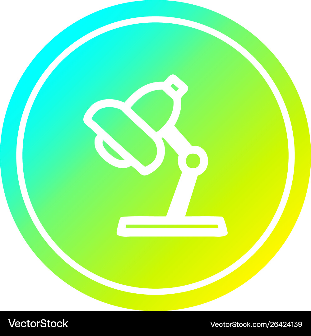 Work lamp circular in cold gradient spectrum Vector Image