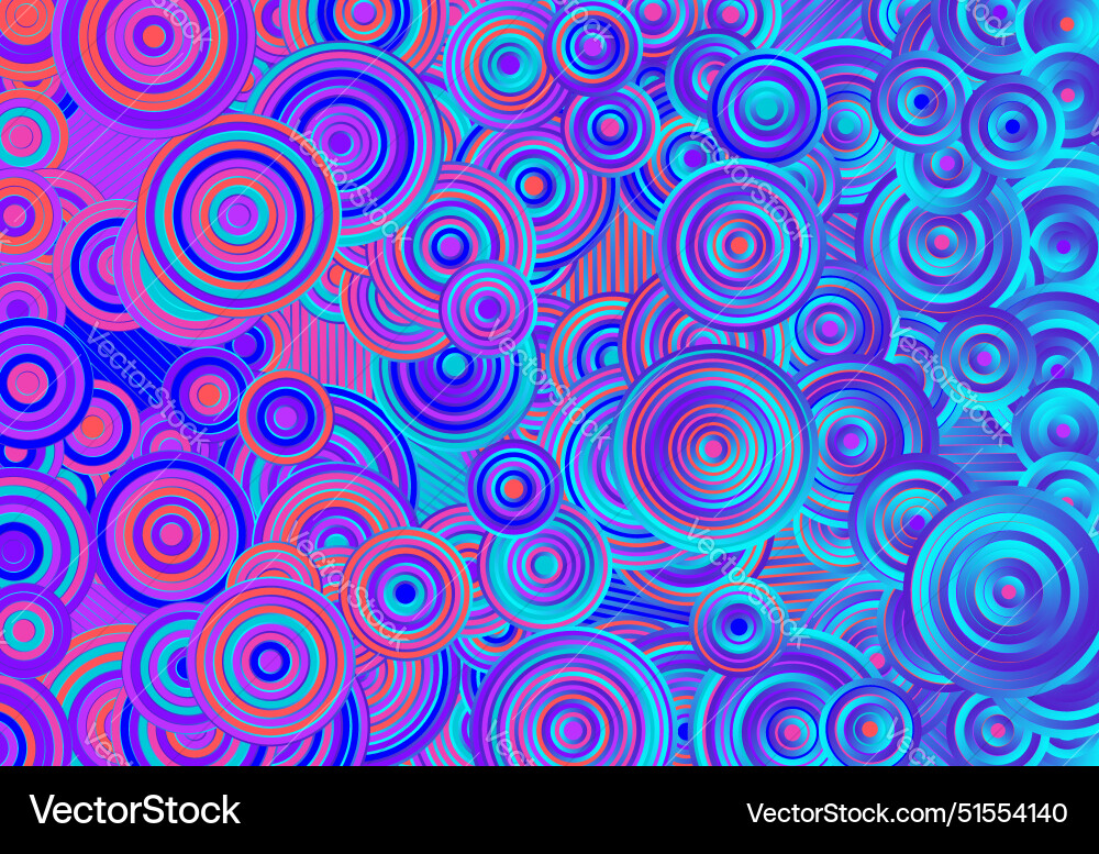Abstract psychedelic background with circles Abstract psychedelic background with circles vector image