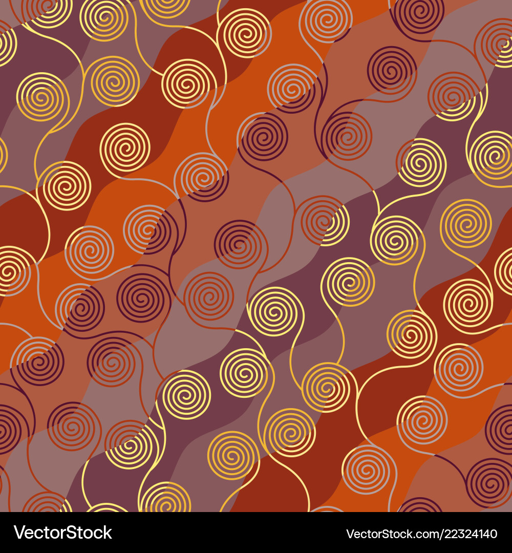 Art Nouveau Curly Waves Pattern vector image